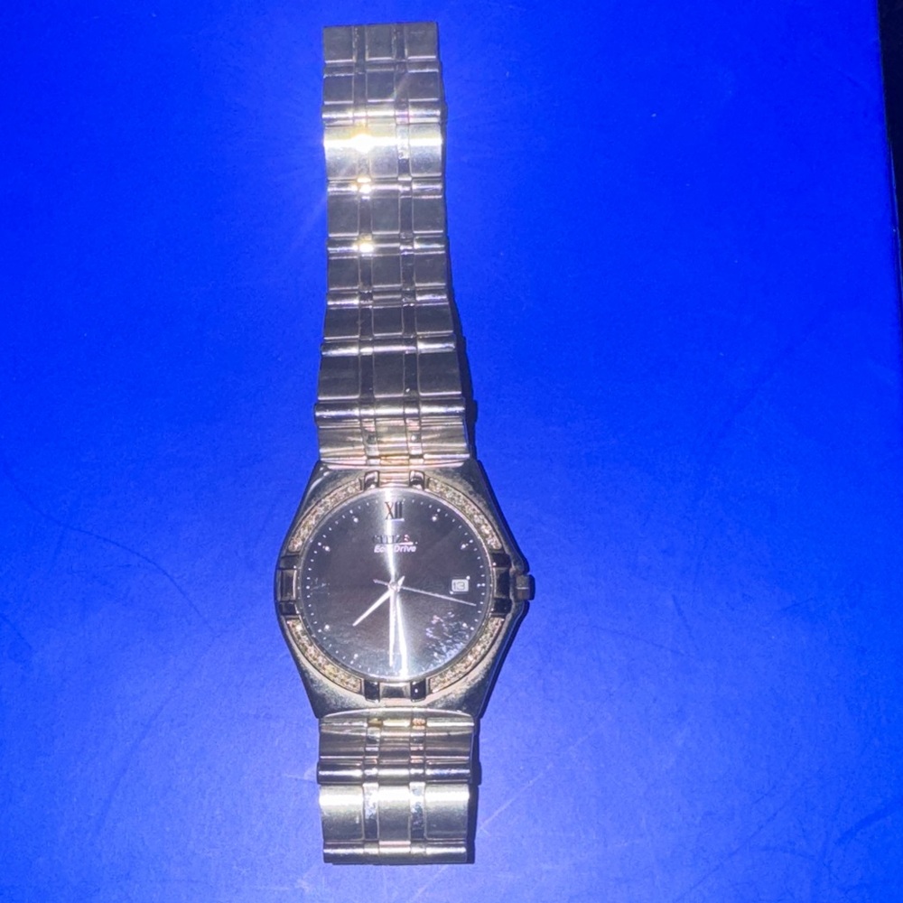 Citizen E110 S001421 HSB Eco-Drive Men’s Watch with Diamond Bezel